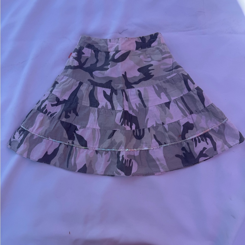 BONGO Camouflage A-Line Skirt